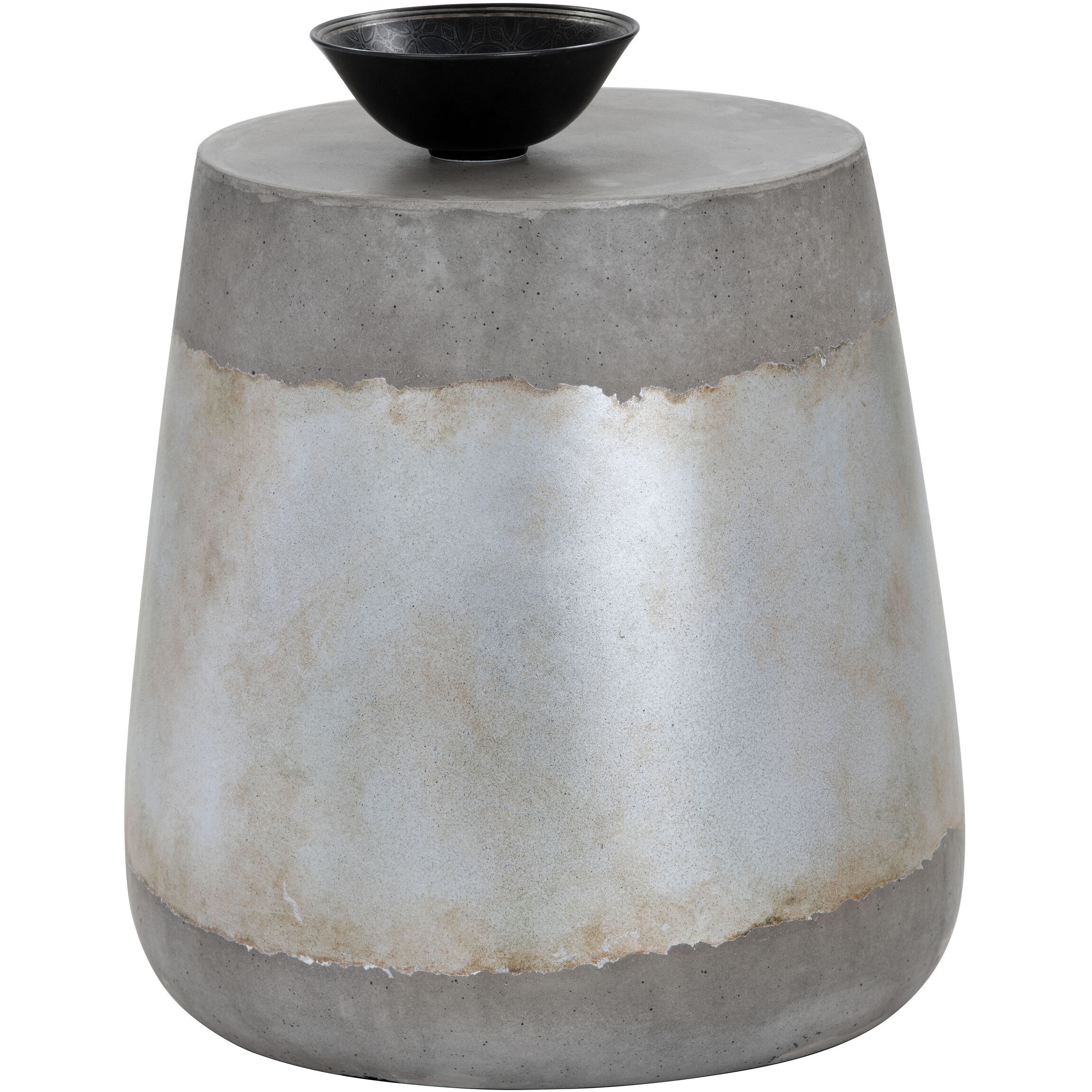 Aries 16 X 15 inch Silver Outdoor End Table